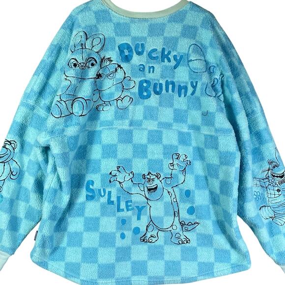 Disney Pixar Spirit Jersey‎ XXL Blue Fleece Ducky Bunny Buttercup Bing Bong - Picture 2 of 16